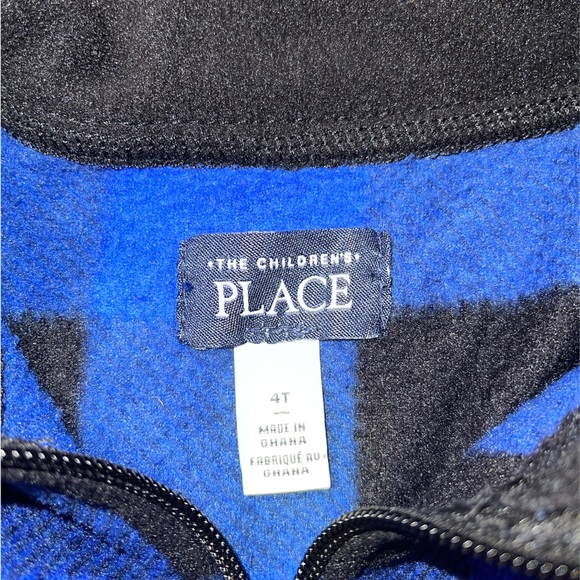 Blue and black plaid fleece pullover - Picture 3 of 3